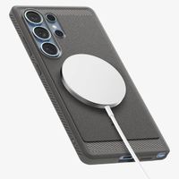 Spigen Cover Rugged Armor con MagSafe Samsung Galaxy S25 Ultra - Marble Gray