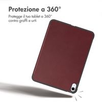 imoshion Cover a libro Trifold Apple iPad 11 (2025) 11 pollici A16 / iPad 10 (2022) 10.9 pollici - Bordeaux