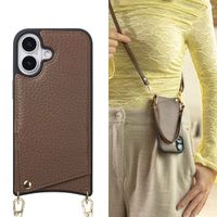 Selencia Cover per telefono Nova con cordino e portacarte Apple iPhone 17 - Mocha Brown