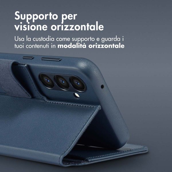 Accezz Cover in pelle 2 in 1 con MagSafe Samsung Galaxy S24 Plus - Nightfall Blue