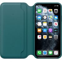 Apple Cover a libro in Pelle con Chiusura Apple iPhone 11 Pro Max - Peacock