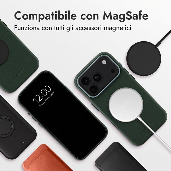 Accezz Cover in Pelle con MagSafe Apple iPhone 18 Pro Max / 17 Pro Max - Cedar Green