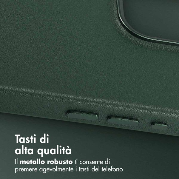 Accezz Cover in Pelle con MagSafe Apple iPhone 15 Pro Max - Cedar Green