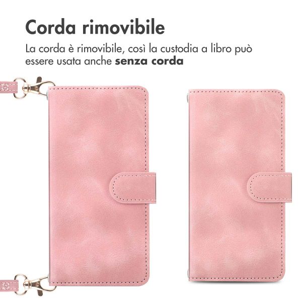 imoshion Cover a libro con Cordino Apple iPhone 16 - Rosa
