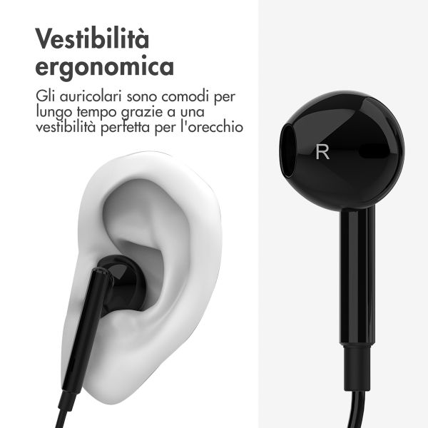 Accezz Auricolari - Con cavo - Connessione USB-C - Nero