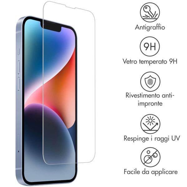 Accezz Vetro temperato, confezione da 2 Apple iPhone 17e / 16e / 14 / 13 / 13 Pro