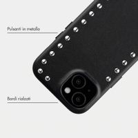 Selencia Cover posteriore Studs con MagSafe Apple iPhone 15 - Velvet Black