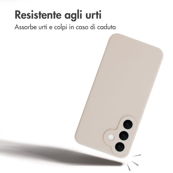 Accezz Cover in silicone liquido con MagSafe Samsung Galaxy S26 FE - Stone