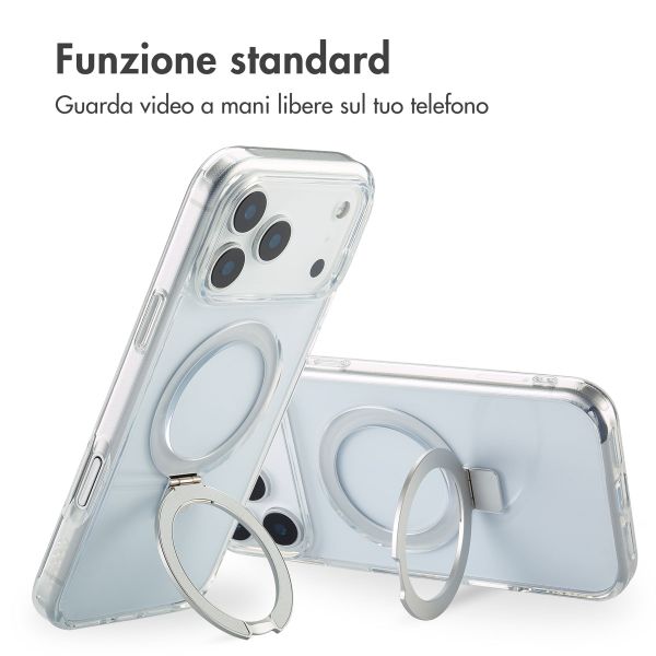 Accezz Cover con anello e supporto con MagSafe Apple iPhone 17 Pro Max - Trasparente