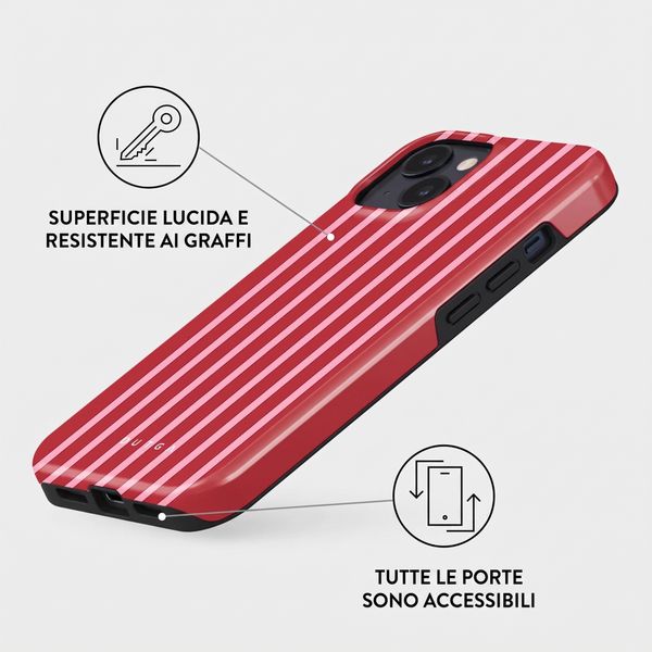 Burga Cover Posteriore Resistente con MagSafe Apple iPhone 14 - Strawberry Jam