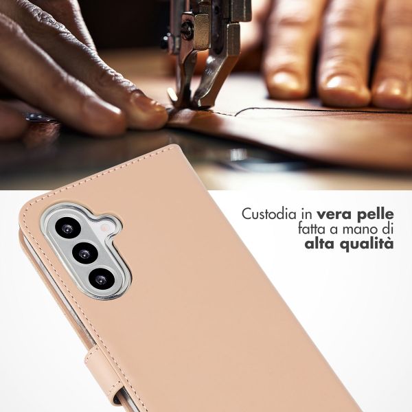 Selencia Cover a libro in vera pelle Samsung Galaxy A26 - Dusty Pink