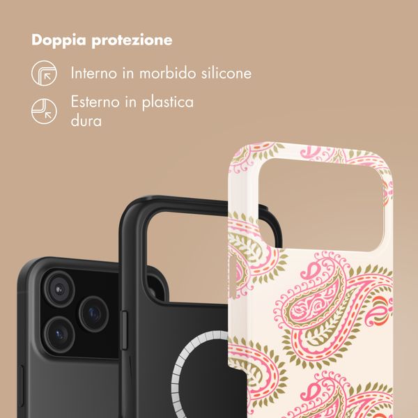 Selencia Cover posteriore Vivid con MagSafe Apple iPhone 17 Pro Max - Paisley Blush