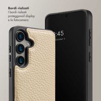 Selencia Cover per telefono Nova con cordino e portacarte Samsung Galaxy S24 - Beige