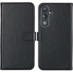 Selencia Cover a libro in vera pelle Samsung Galaxy S24 FE - Nero