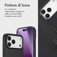 Accezz Cover in pelle 2 in 1 con MagSafe Apple iPhone 17 - Onyx Black