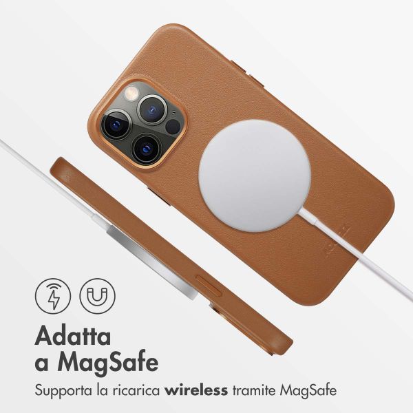 Accezz Cover in Pelle con MagSafe Apple iPhone 14 Pro Max - Sienna Brown