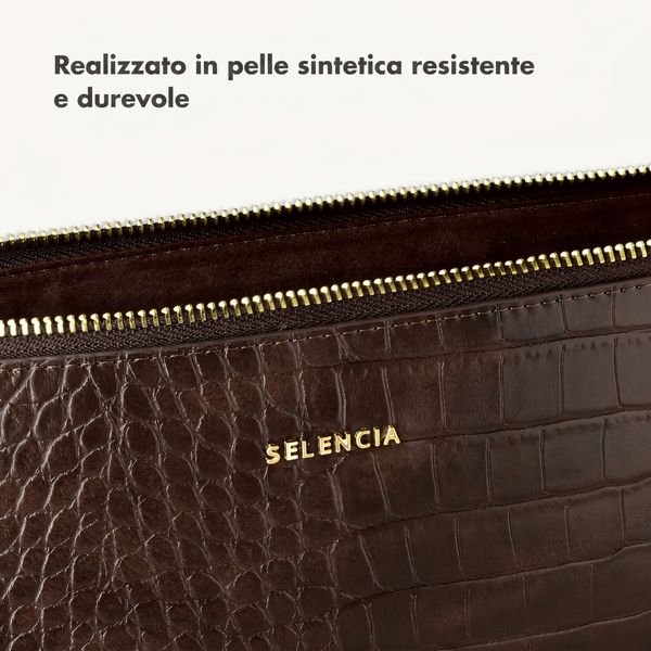 Selencia Cover per laptop Croco 13 pollici - Choco Brown