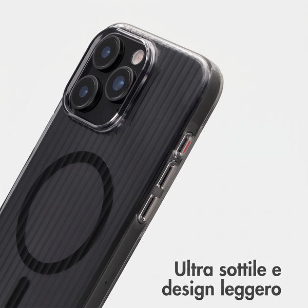 Accezz Cover Lite con MagSafe | Fluted | Apple iPhone 16 Pro - Nero