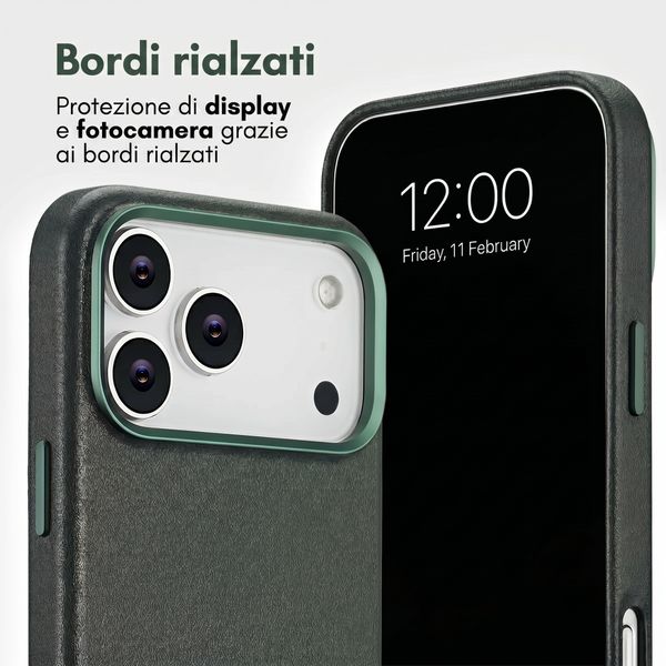 Accezz Cover in pelle 2 in 1 con MagSafe Apple iPhone 18 Pro Max / 17 Pro Max - Cedar Green