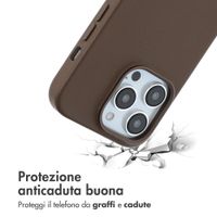 Accezz Cover in Pelle con MagSafe Apple iPhone 14 Pro - Marrone caffè