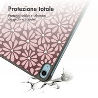 imoshion Cover Trifold Design Apple iPad 11 (2025) 11 pollici A16 / iPad 10 (2022) 10.9 pollici - Bloom Love Blush