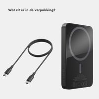 Selencia Vivid Powerbank 5.000 mAh - Draadloze Powerbank - Geschikt voor MagSafe en Qi - Black / Vintage Peony
