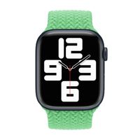Apple Cinturino Solo intrecciato Apple Watch | 38/40/41/42 mm - Taglia 7 - Bright Green