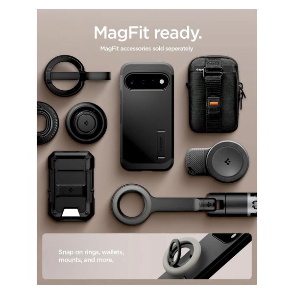 Spigen Cover Posteriore Corazzata Tough con MagSafe Google Pixel 11 - Black