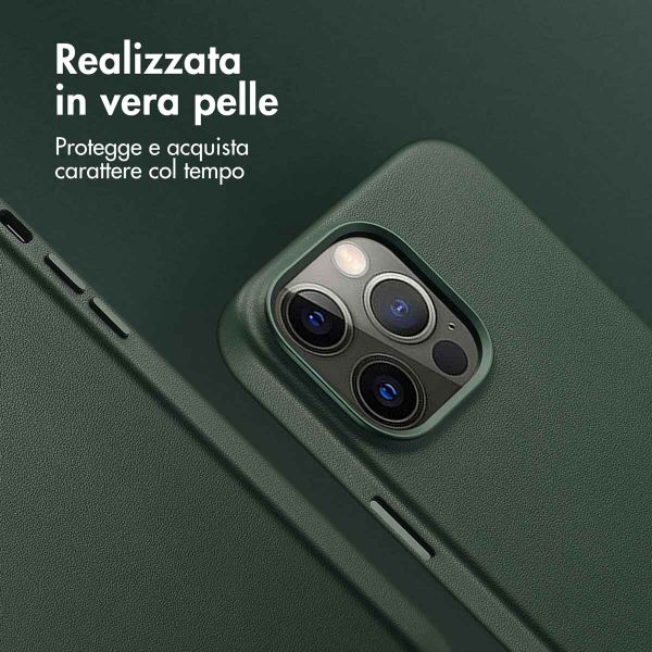 Accezz Cover in Pelle con MagSafe Apple iPhone 14 Pro Max - Cedar Green