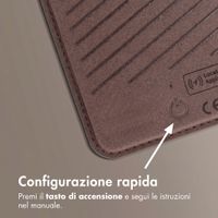 Accezz Portacarte in pelle magnetico - Compatibile con Apple Find My - Coffee Brown