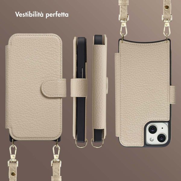 Selencia Cover Riva con MagSafe e cordino Apple iPhone 14 / 13 - Beige
