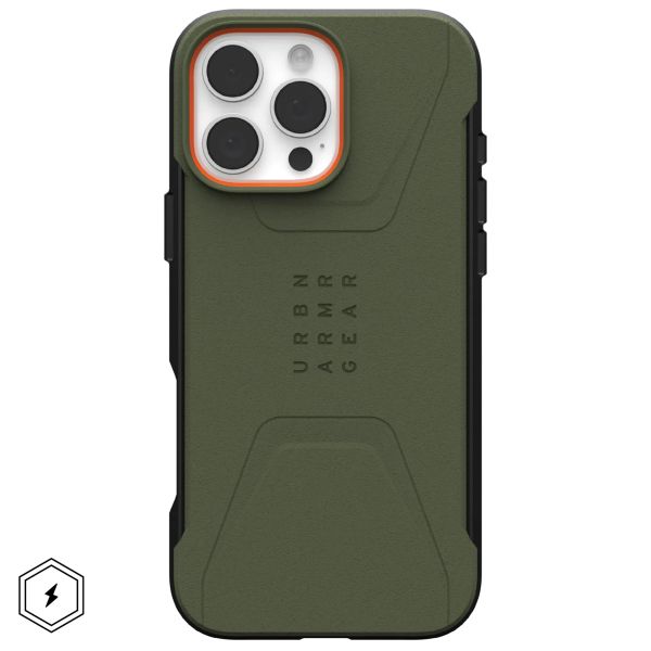 UAG Cover Posteriore Civilian con MagSafe Apple iPhone 16 Pro Max - Olive Drab