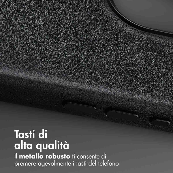 Accezz Cover in Pelle con MagSafe Apple iPhone 16 Pro Max - Onyx Black
