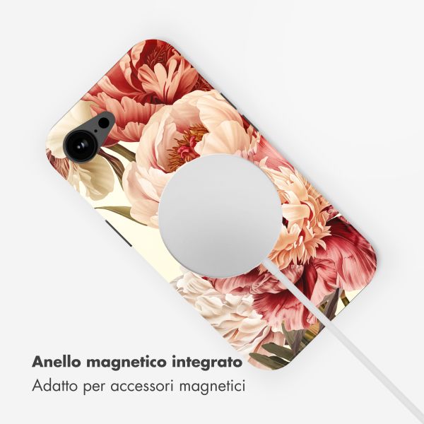 Selencia Cover posteriore Vivid con MagSafe Apple iPhone 17e / 16e - Vintage Peony