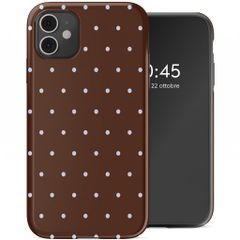 Selencia Cover Posteriore Vivid Apple iPhone 11 - Happy Dots Chocolate
