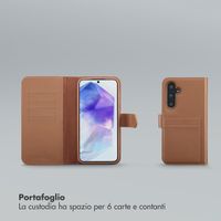 Selencia Libreria rimovibile Olyn con MagSafe Samsung Galaxy A55 - Marrone