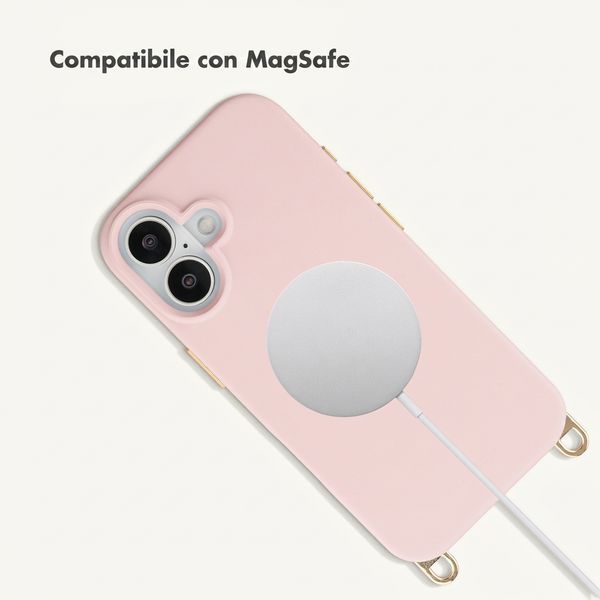 Selencia Cover posteriore Rivièra con MagSafe con ganci rimovibili Apple iPhone 16 - Sorbet Pink