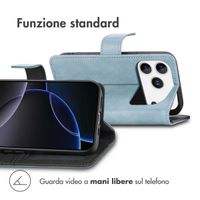 imoshion Cover a libro di Lusso Apple iPhone 17 Pro Max - Azzurro