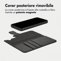 imoshion Cover a libro di lusso 2-in-1 rimovibile Samsung Galaxy S25 - Nero