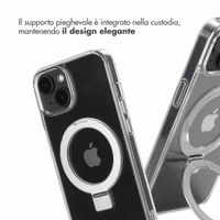 Accezz Cover con anello e supporto con MagSafe Apple iPhone 14 - Trasparente