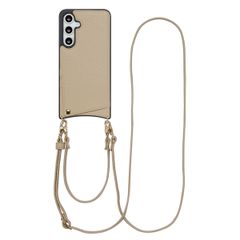 Selencia Cover per telefono Nova con cordino e portacarte Samsung Galaxy S24 FE - Beige