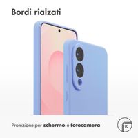 Accezz Cover in silicone liquido con MagSafe Samsung Galaxy S25 Edge - Viola