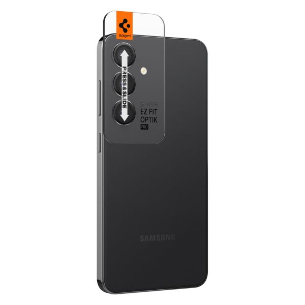 Spigen Optik Pro EZ Fit Lens Protector - Protezione lente fotocamera (confezione da 2) per Samsung Galaxy S24 Plus - Black