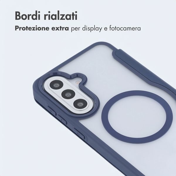 imoshion Bookcase trasparente con MagSafe Samsung Galaxy A57 (5G) - Blu