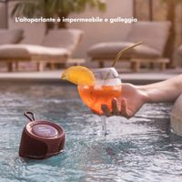 Selencia Altoparlante Bluetooth AquaPlay - Altoparlante wireless - Impermeabile - Bordeaux
