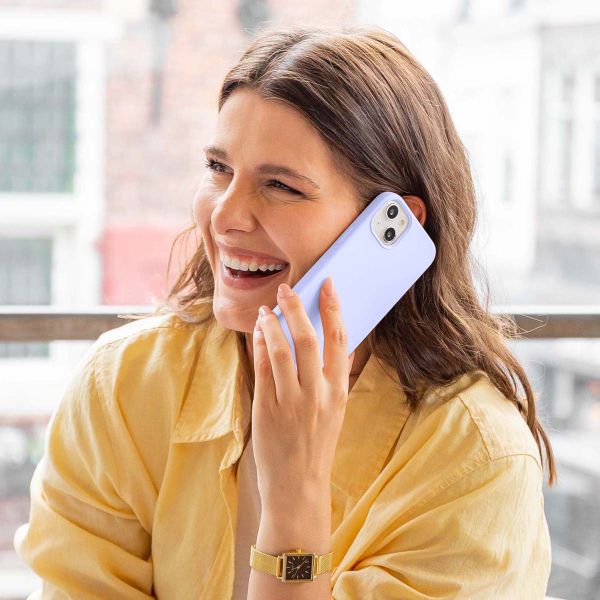 Accezz Cover in silicone liquido con MagSafe Apple iPhone 15 Pro Max - Viola