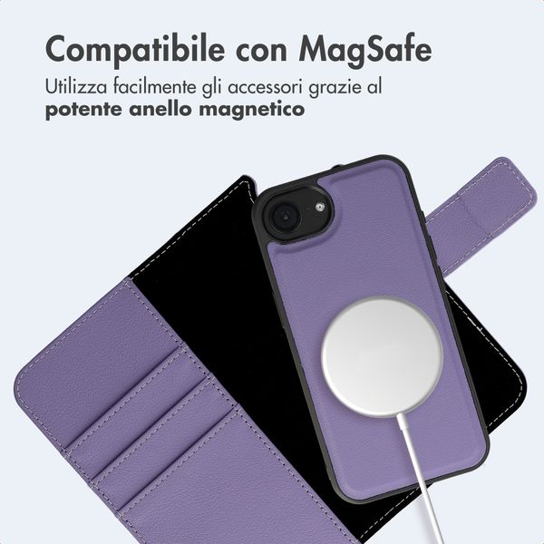 imoshion Cover a libro di lusso 2-in-1 rimovibile Apple iPhone 17e / 16e - Viola