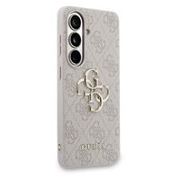Guess Cover Posteriore con Logo 4G in Metallo Samsung Galaxy S26 Plus - Rosa