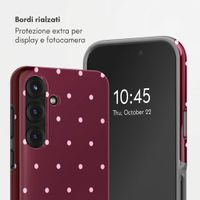 Selencia Cover Posteriore Vivid Samsung Galaxy S25 - Happy Dots Burgundy