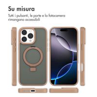 Accezz Cover con anello e supporto con MagSafe Apple iPhone 16 Pro Max - Marrone